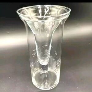Princess House Heritage Crystal 2 Piece Flower Ecthed Vase NWB